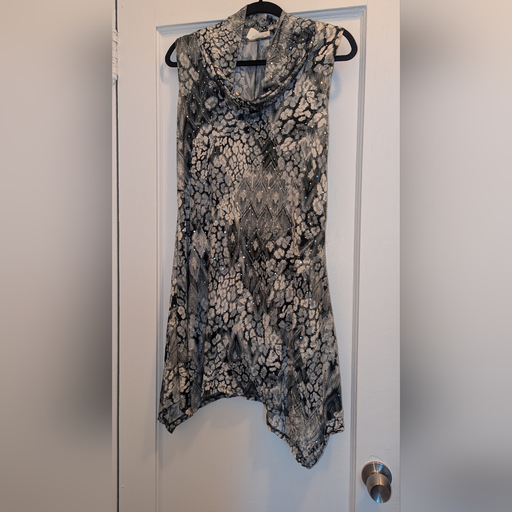 Brittany Black Asymmetrical Midi Dress for Night Out